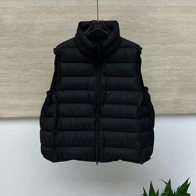 Korean-style stand-up collar lightweight down cotton vest for women, new autumn and winter model, drawstring waist, short cotton vest, inner vest Korean-style stand-up collar lightweight down cotton vest for women, new autumn and winter model, drawstring waist, short cotton vest, inner vest