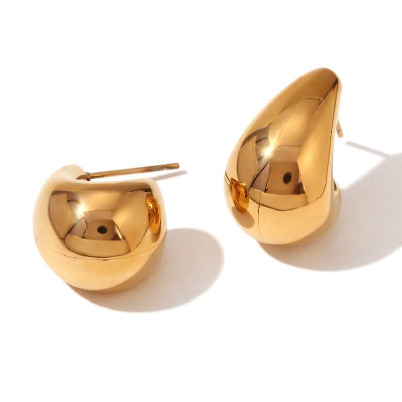 중공 후크 귀걸이-골드