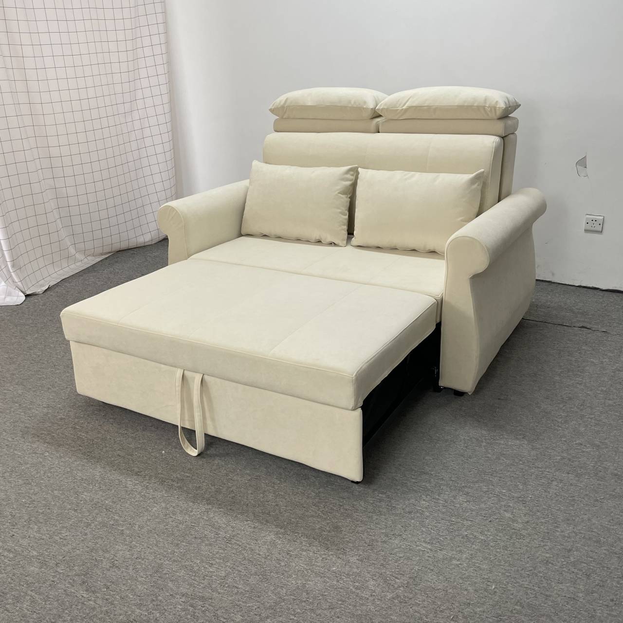 Sofá cama plegable 1.5m1.. 8 metros de casa pequeña cama plegable de látex para una sola persona tecnología de doble uso sofá cama