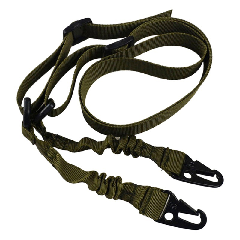 Arnés de escalada multifuncional al por mayor en stock, eslinga táctica de doble punto estilo americano, equipo para aficionados militares, correa ajustable para arma.