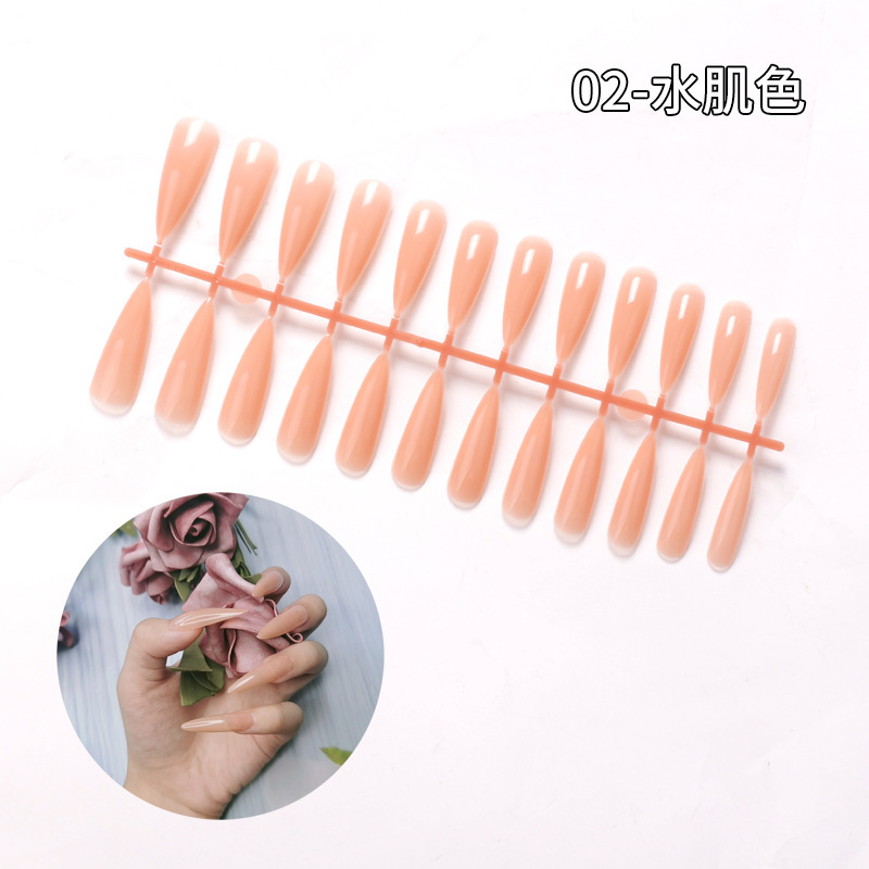 Pieza de uñas de color transfronterizo desgaste de uñas pieza de uñas sin costuras gota de agua desgaste de ballet parche de uñas 240 piezas