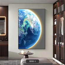客廳入戶玄關抽象裝飾畫星空地球現代簡約過道走廊大幅掛畫壁畫