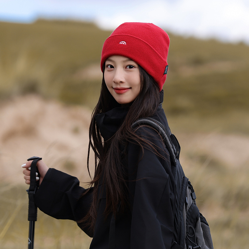 登山冷帽女士2025新款秋毛线针织帽大头围川西旅游保暖包头帽子|undefined