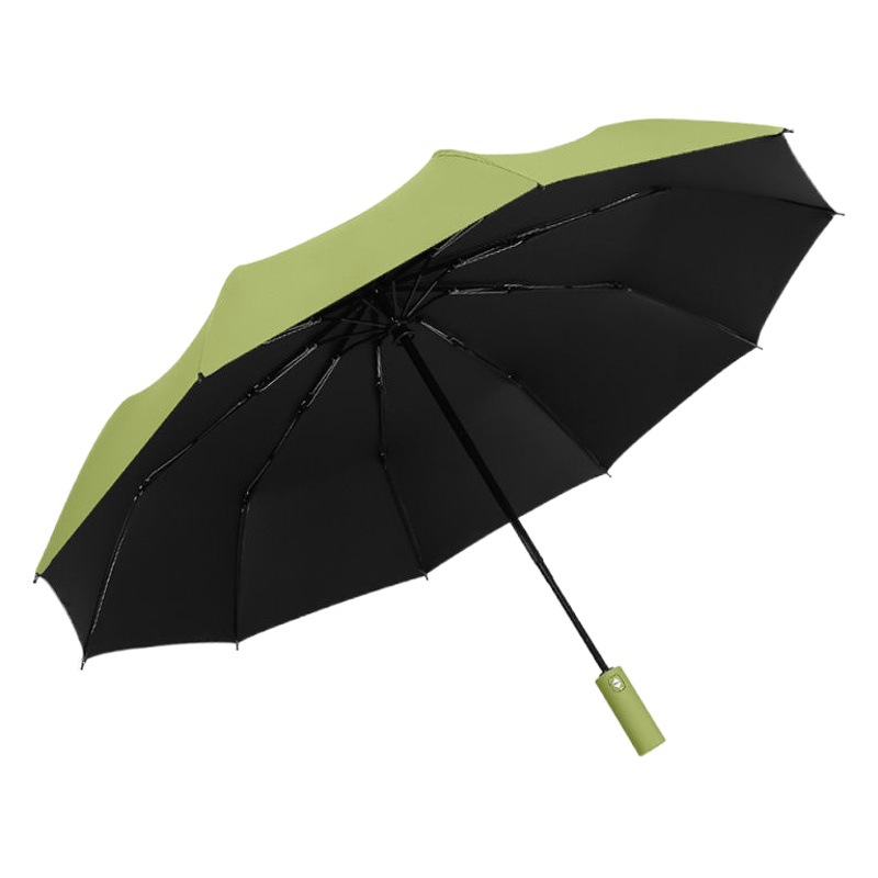 Paraguas plegable automático de vinilo de 12 huesos personalizado sol y lluvia de doble uso a prueba de sol a prueba de rayos UV paraguas de sol imprimible logotipo