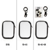 Single zipper small square bag, black, 6*3.5*9cm (empty bag)
