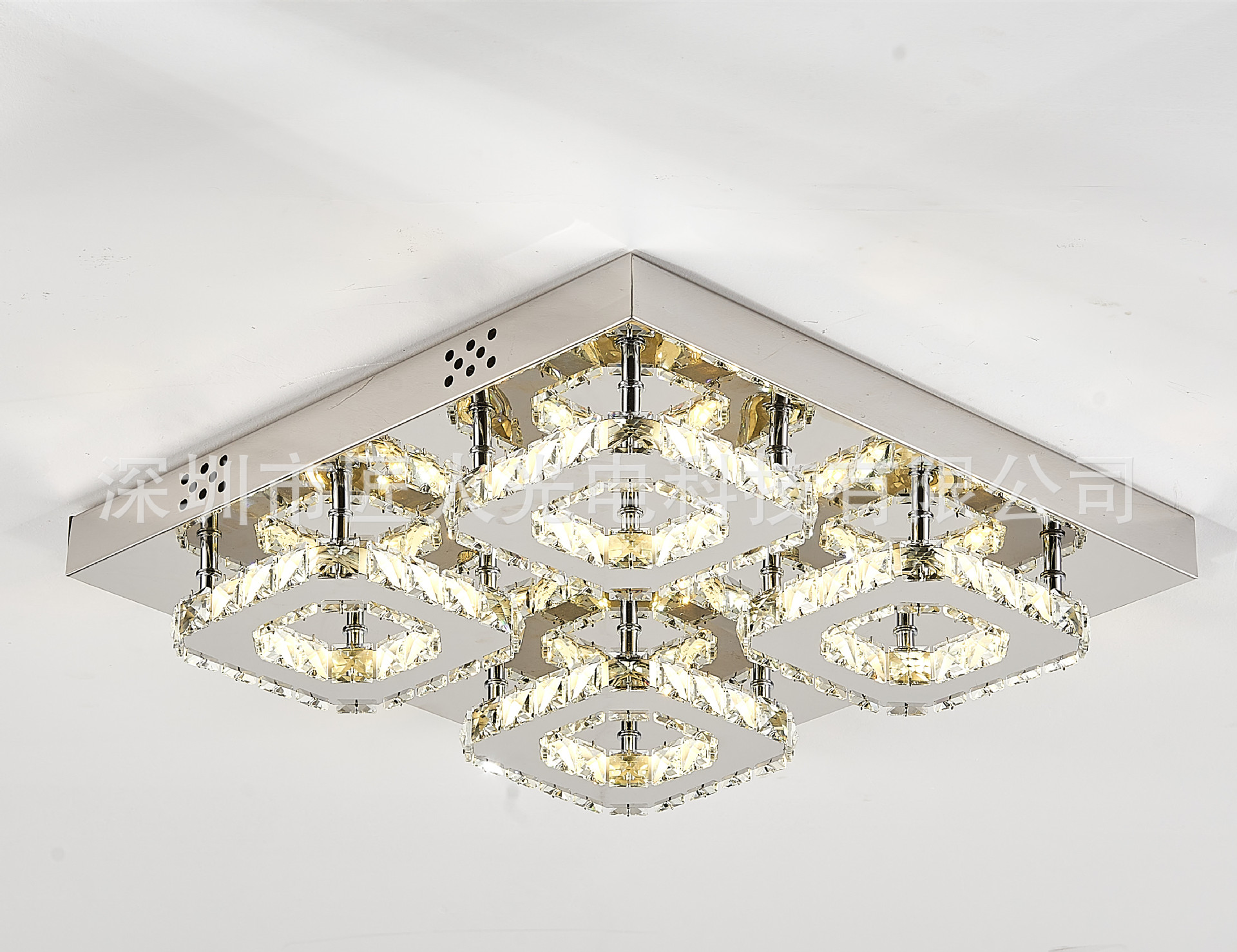 LED square modern creative ceiling light stainless steel for living…