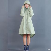 出口日本正版女款时尚风衣式雨衣 女士 超防水透气雨披R-1003款