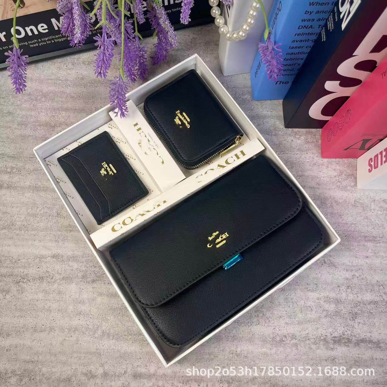 C bolsos de la familia damas 2025 nueva moda vieja bolsa de mano cartera bolsa de tarjetas conjunto caja de regalo de alta calidad