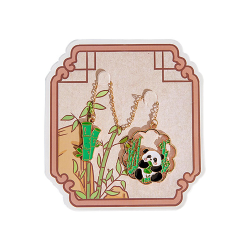 Metal cultural and creative bookmarks, cute panda book page pendants, creative student ins style, high-end reading book page clips