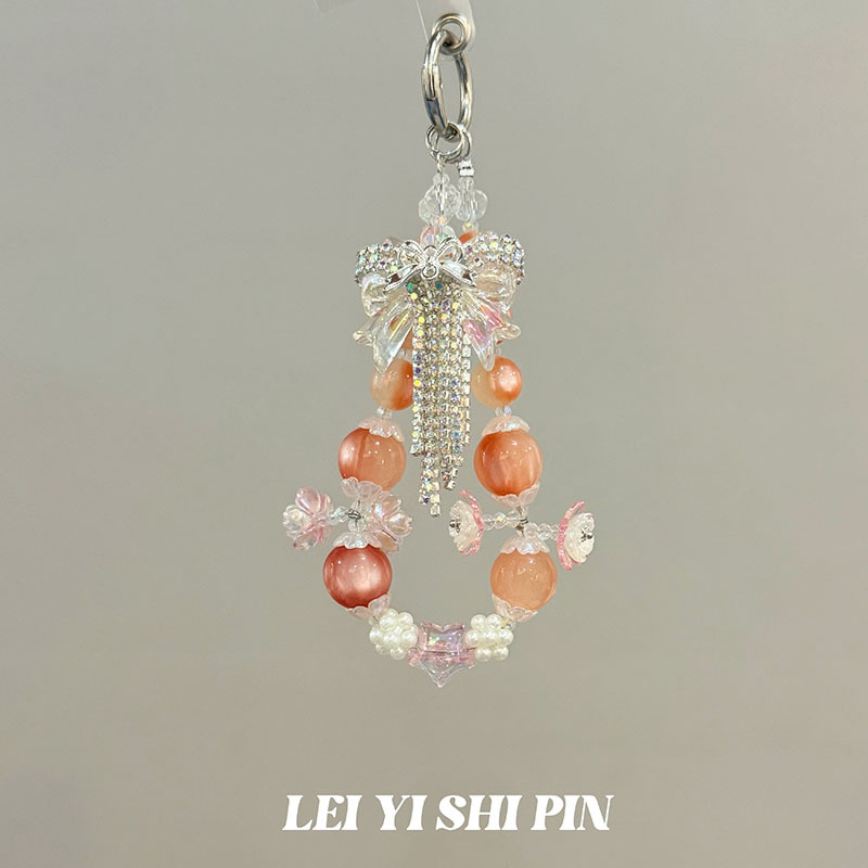 [Mel Peach Oolong] nuevo diseño de cuentas dulces nicho hermosa cadena de teléfonos móviles de cuentas de alta gama cadena de teléfonos móviles