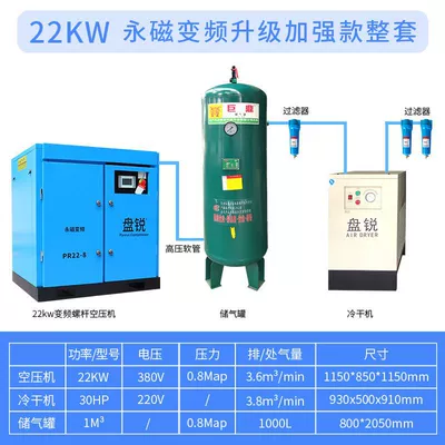 Hava kompressorları, Variable Frequency Screw-Type Air - 22kw-panrui-permanent-magnet-variable-frequency-screw-machine-complete-set