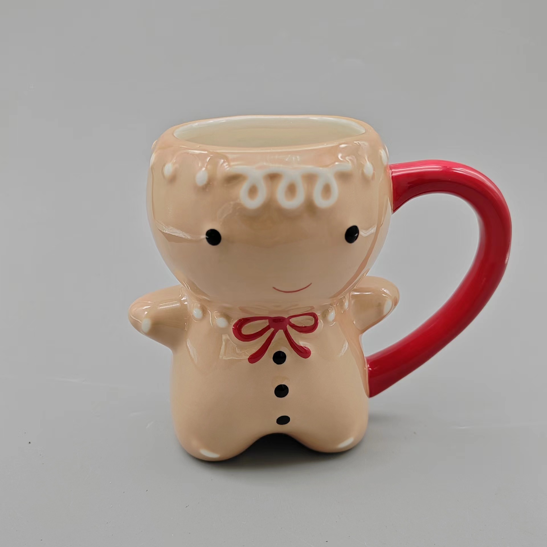 Cross-Border Gingerbread Man Christmas Mug Cookie Ceramic Water Cup_voghion.com