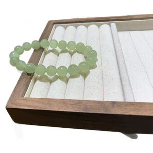 Zhiyutang Xinjiang Hetian Jade Green Color Bracelet, Jade Fine, Ice-Transparent, Moisturizing and Gely, Elegant and Elegant 99