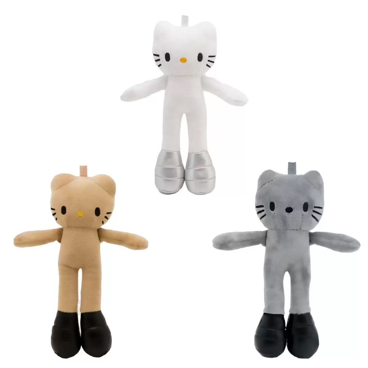 新款hellokitty毛绒玩具挂件裸娃DIY毛绒玩偶长腿KT包包挂件挂饰