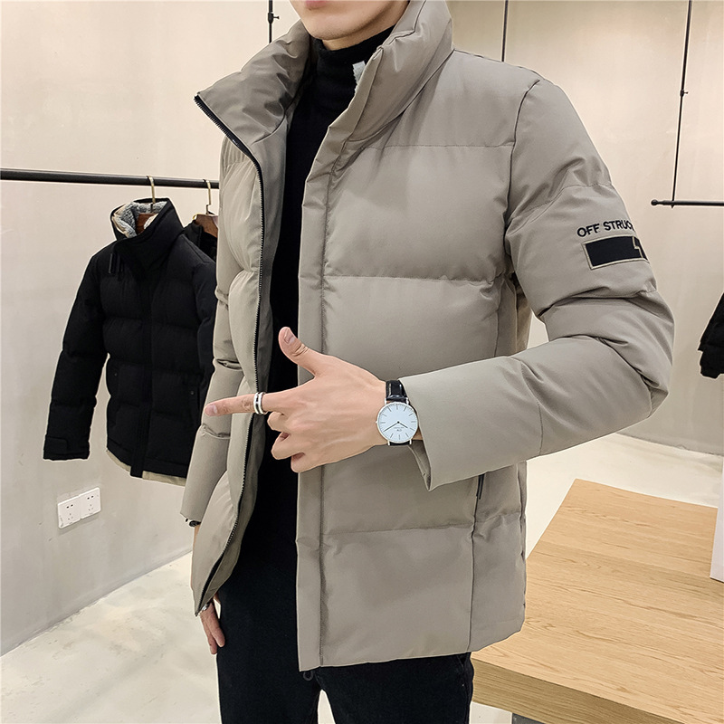 25冬季外套男棉服韩版潮流立领加厚保暖轻薄羽绒棉衣帅气短款棉袄|undefined
