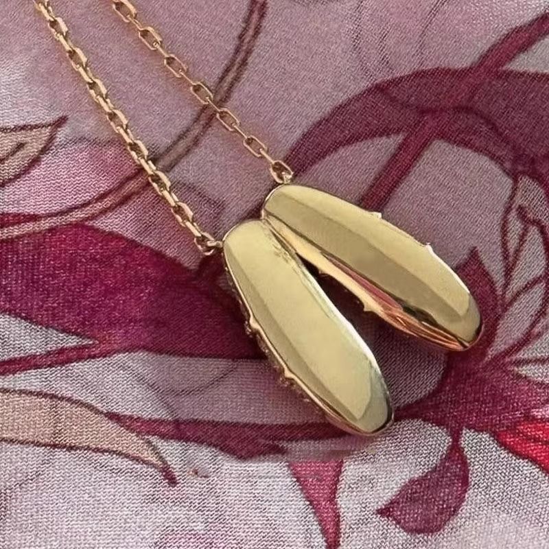 Collier de chaussons de ballet coréens, design de niche, allure haut de gamme, collection automne-printemps-été, mode quotidienne polyvalente_voghion.com