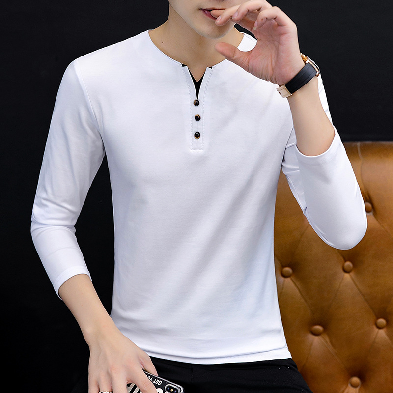 Camisetas POLO transfronterizas de primavera y otoño para hombre, camisetas básicas modernas para negocios, camisetas POLO versátiles de manga larga para jóvenes, ropa masculina de comercio exterior. image 15