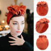 2022 new pattern lady fashion Baotou hat French Retro Scarf Europe and America Cross border Flower Sets of headgear