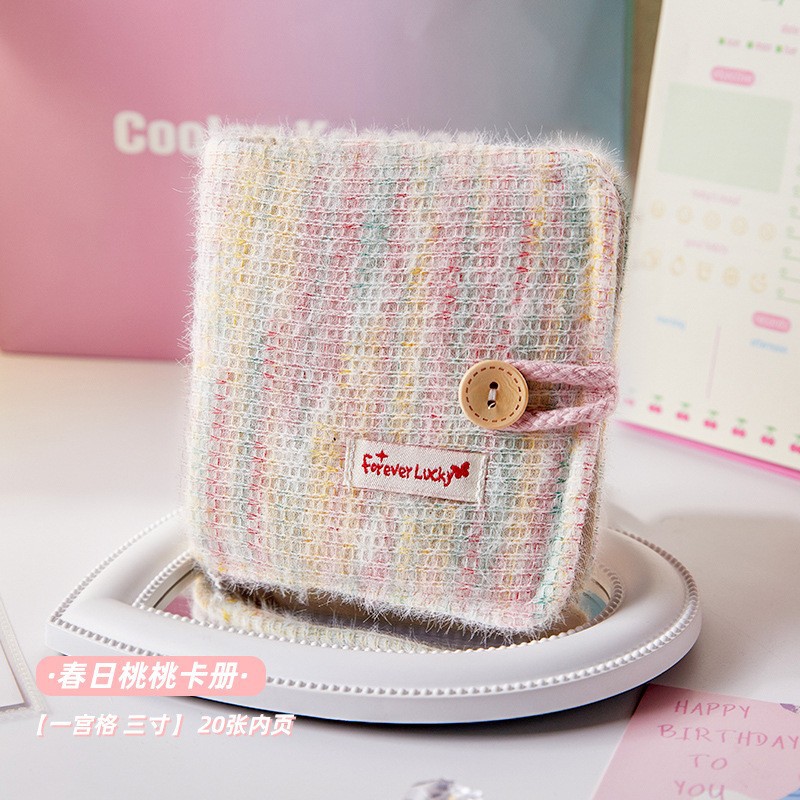 Coreano insfeng un palacio de tarjetas calientes cuadricadas tela caliente álbum de fotos de alto valor de 3 pulgadas foldable tarjetas de almacenamiento