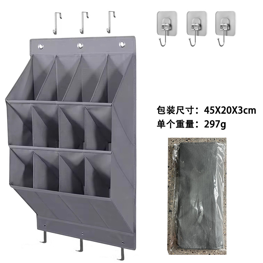 끈끈한 고리가 있는 회색 그리드 12개