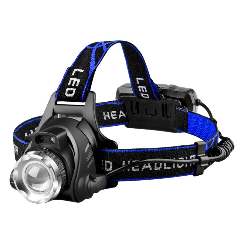 Lámpara de escorpión de doble fuente de luz transfronteriza multifunción luz fuerte zoom telescópico de largo alcance lámpara de pesca montañismo al aire libre faro