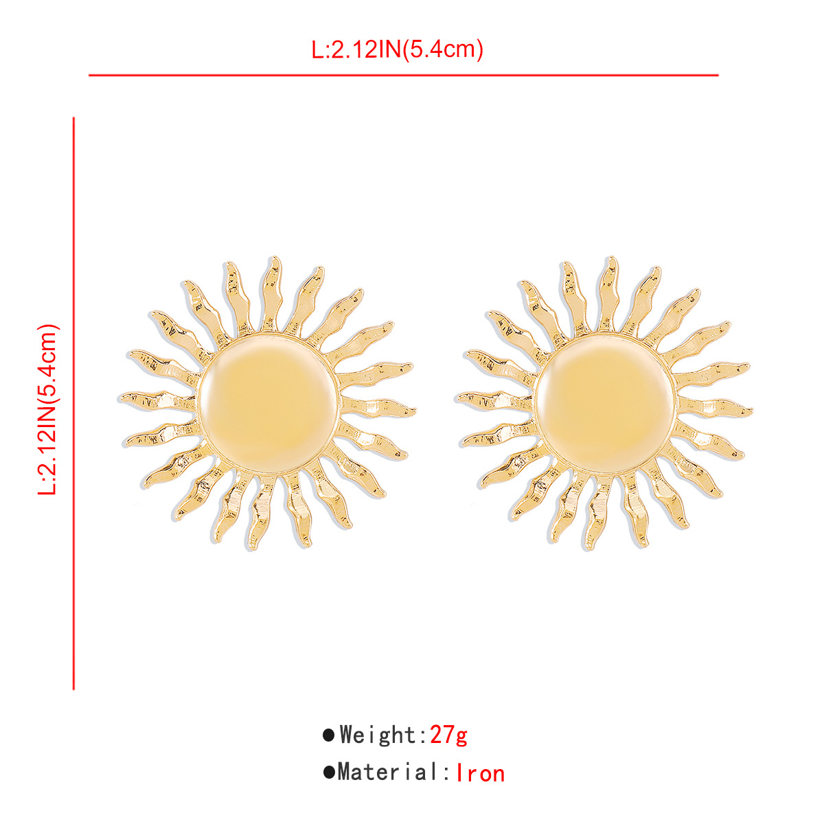42g Weight 0.03µm Gold Plating Thickness Electroplated Gold Plating Process 201 Stainless Steel Ear Needle Material Golden Plated Plating Material Ear Studs Classification 1 Pair Quantity Holiday, Daily Occasion Alloy Material Geometric Pattern Women's Gender IG Style, Casual, Exaggerated Style Plating Craft 1 Pair IG Style Casual Exaggerated Geometric Alloy Ear Studs 43