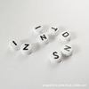 Acrylic plastic beads with letters, accessory, 4×7mm