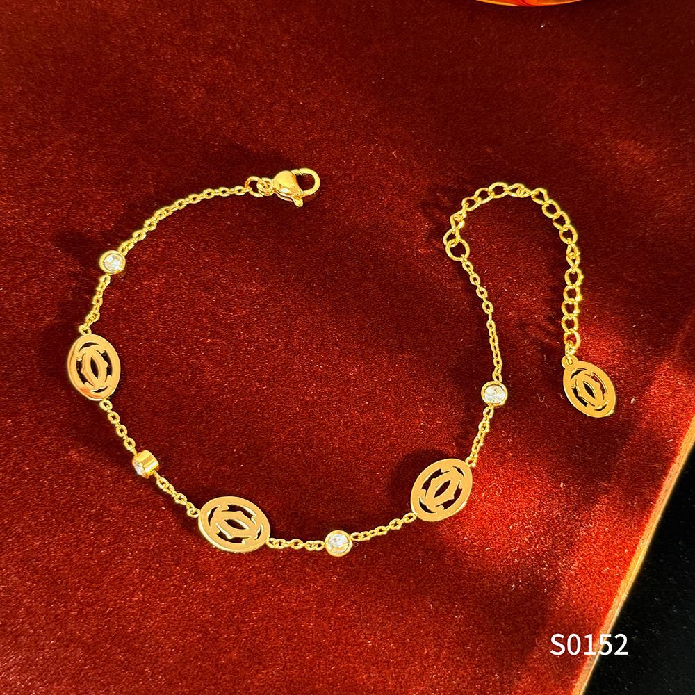 New Hot-Selling European and American Oval Titanium Steel Bracelet for Women Ins Style Personalized Fashion Bracelet Anti-Fading