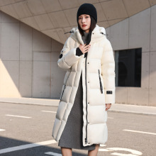 羽绒服女专柜同款冬季新款轻薄中长款白鸭绒百搭时尚宽松保暖外套