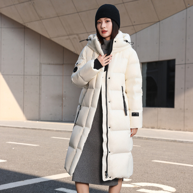 Down Jacket Women's Counter Same Style Winter New Lightweight Mid-Length White Duck down Versatile Fashionable Loose Warm Jacket Down Jacket Women's Counter Same Style Winter New Lightweight Mid-Length White Duck down Versatile Fashionable Loose Warm Jacket