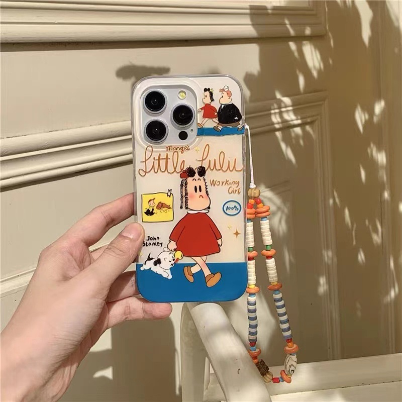 Girls Series ins Cat Rabbit Adecuado para iPhone16ProMax Cadena 15 Funda para teléfono 13 Apple 14Pro