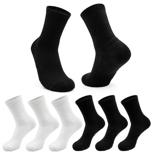 Amazon Combed Cotton Basketball Socks Stockings Men's Pure Cotton Thickened Towel Bottom Sweat Absorbing Breathable Anti-Friction Socks