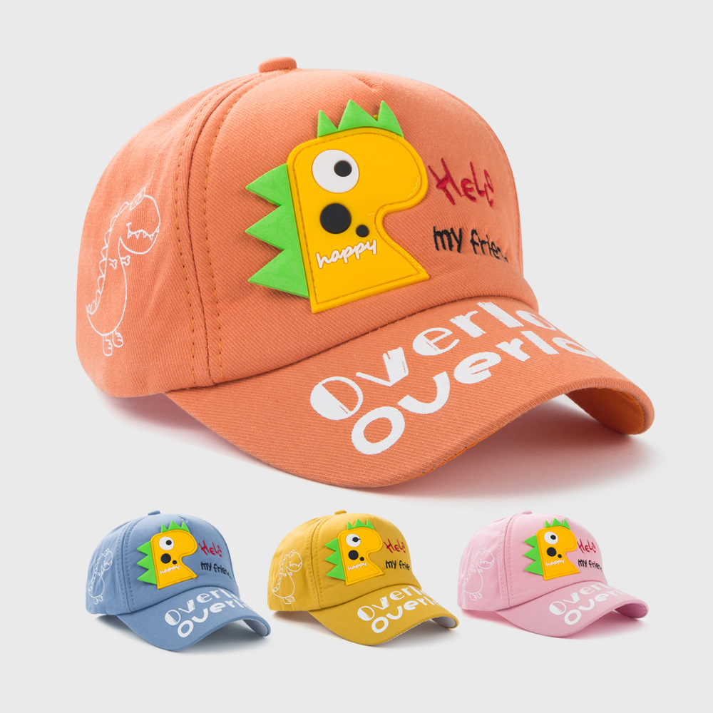 Children's Dinosaur Letter Hat Baby Cartoon Baseball Outing Leisure Cap Cute Sunshade Cap display picture 4