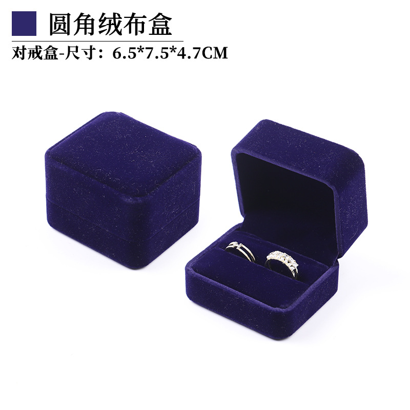 Fuente fábrica venta directa franela joyería caja de embalaje collar pendientes caja de anillo pulsera colgante caja de cadena de mano al por mayor