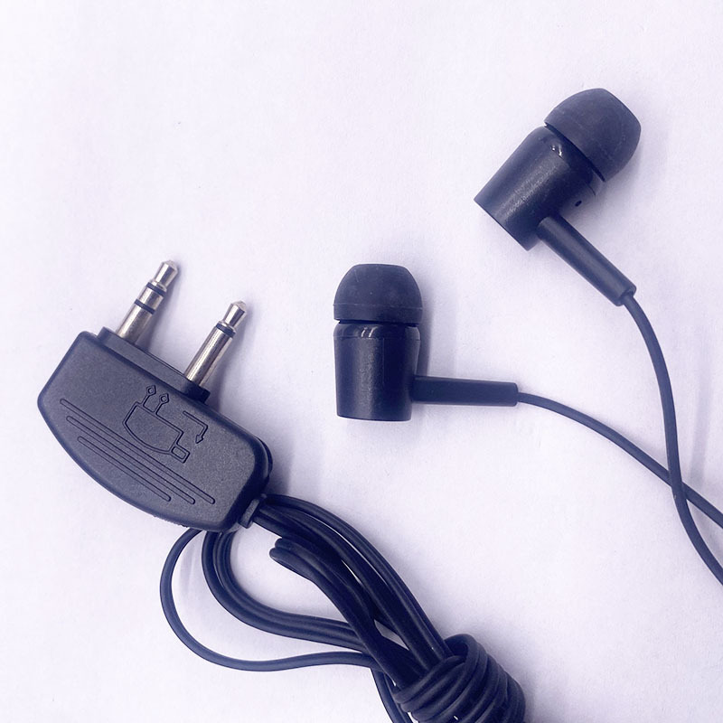2Pin Double Plug Wired Aviation Headset Airline Disposable In-Ear 3.5Mml Curved Plug Foldableable Double Plug