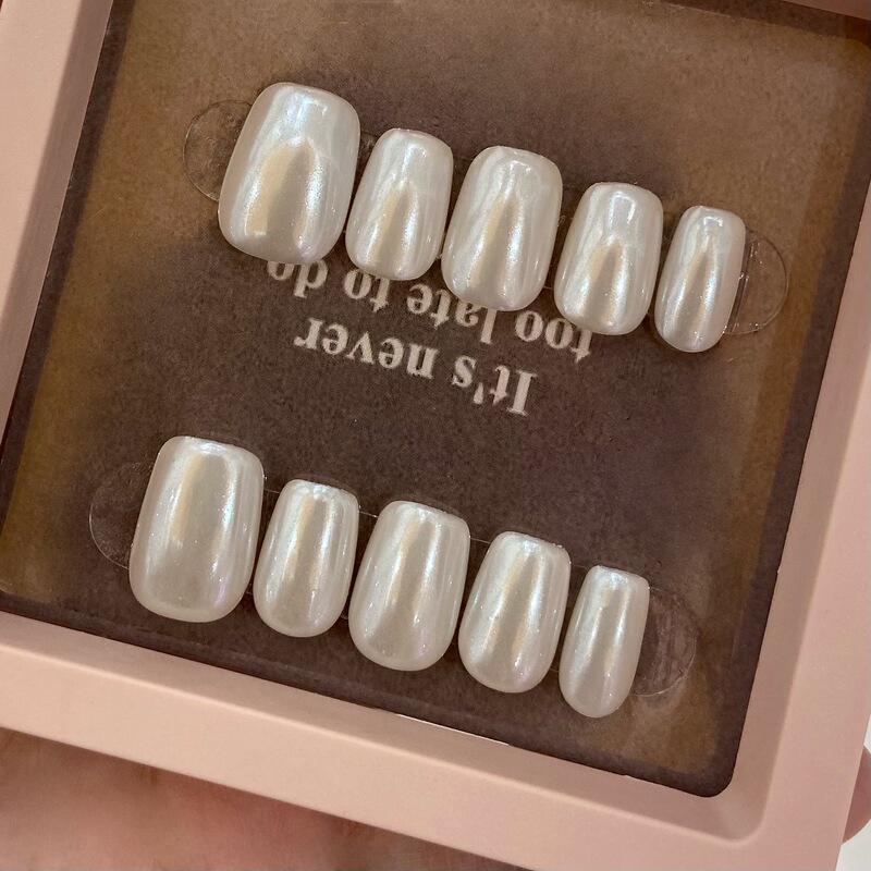 Handmade Wear Armor Haili Elegant Simple Moonlight White Solid Color Japanese Style Short Detachable Light Therapy Armor Sticker