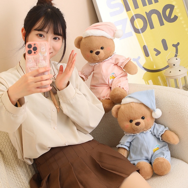 Bonitos juguetes de peluche, buenas noches, muñecas de oso, muñecas de tela, muñecas de regalo de cumpleaños para niños al por mayor