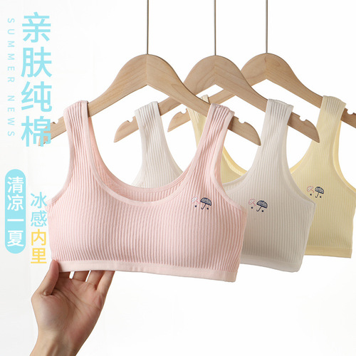 Girls vest development period pure cotton children's underwear junior high school students 12-14-16 years old bra big children thin underwear