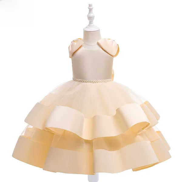 European and American 2026 New Style Princess Dress Girls' Dress Birthday Catwalk Piano Performance Dress Puffy Gauze Children's Dress