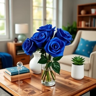 Blue Enchantress Yunnan Base Straight Hair Flowers Customized Processing Holiday Gifts Spray Color Flowers Customized Air Shipping Free Shipping