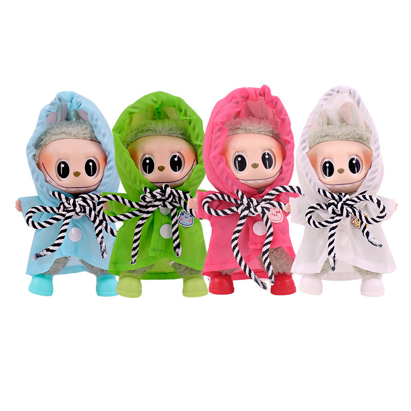New Lbubu Baby Raincoat Waterproof Hooded Jacket Cute Cool Handsome Vinyl Dress-Up Cloth Pendant Clothes
