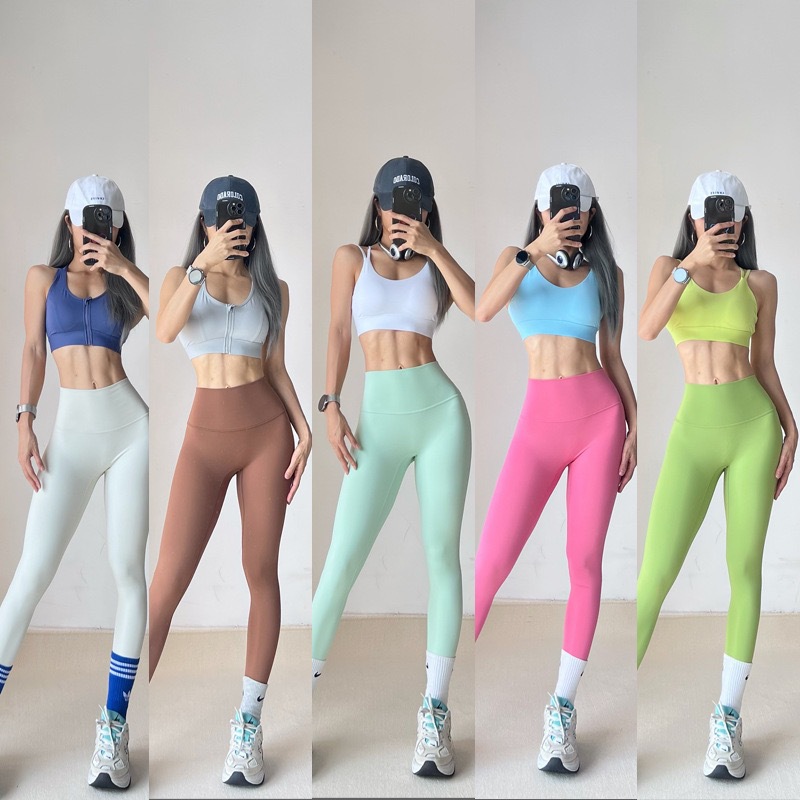 Primavera y otoño pantalones de yoga secado rápido cintura alta sin líneas embarazosas leggings de yoga entrenamiento deportivo pantalones de nueve puntos