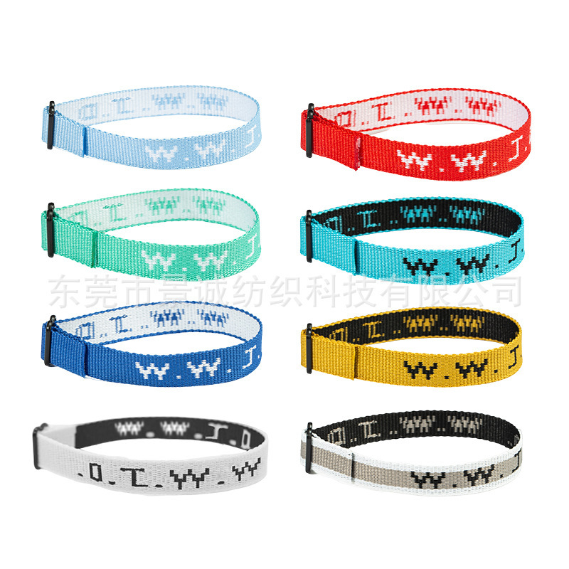 Cross-Border Wwjd Letter Jacquard Bracelet, Unisex Sports Bracelet, Adjustable Wristband