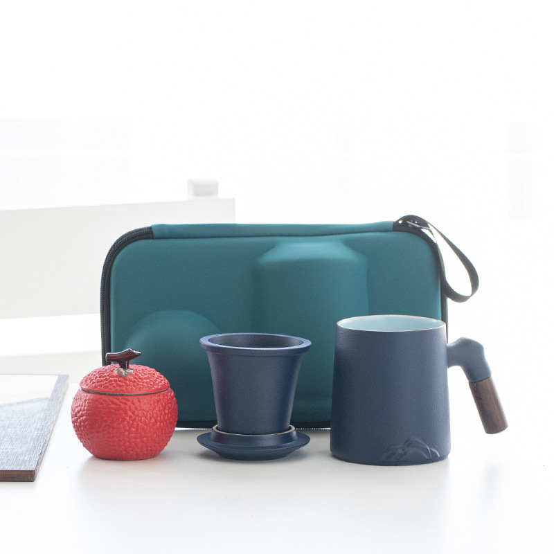 블루 컵 + 티 캔 [여행 가방]]