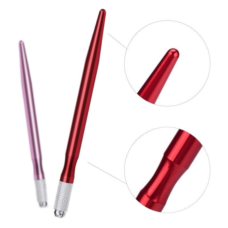 Factory Direct Sales Single-Head Cross-Shaped Waist-Tapered Tattoo Pen No. 18 Eyebrow Tattoo Pen Tattoo Manual Pen