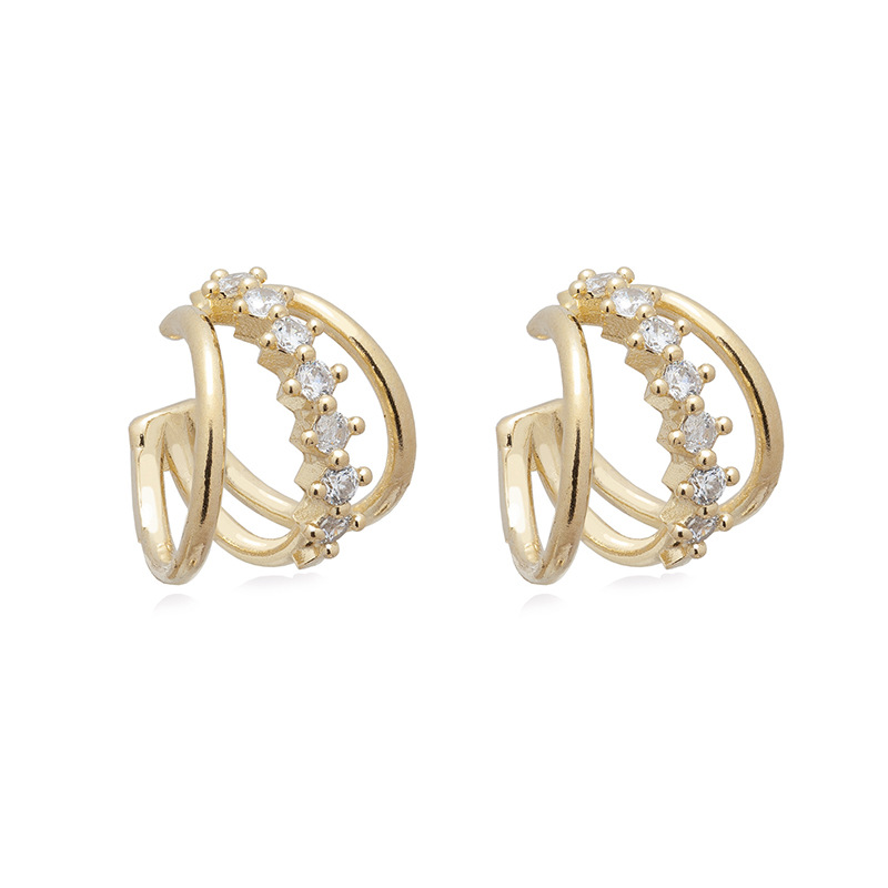 3g Weight Copper Ear Needle Material Zircon Inlay Material Ear Studs Classification 1 Pair Quantity Holiday, Daily Occasion Copper Material Solid Color Pattern Women's Gender Inlay Design Simple Style, Classic Style Style 1 Pair Simple Style Classic Style Solid Color Inlay Copper Zircon Ear Studs 6