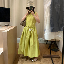 清仓不退换小众设计师款无袖长款连衣裙女休闲风A字长裙夏季20687