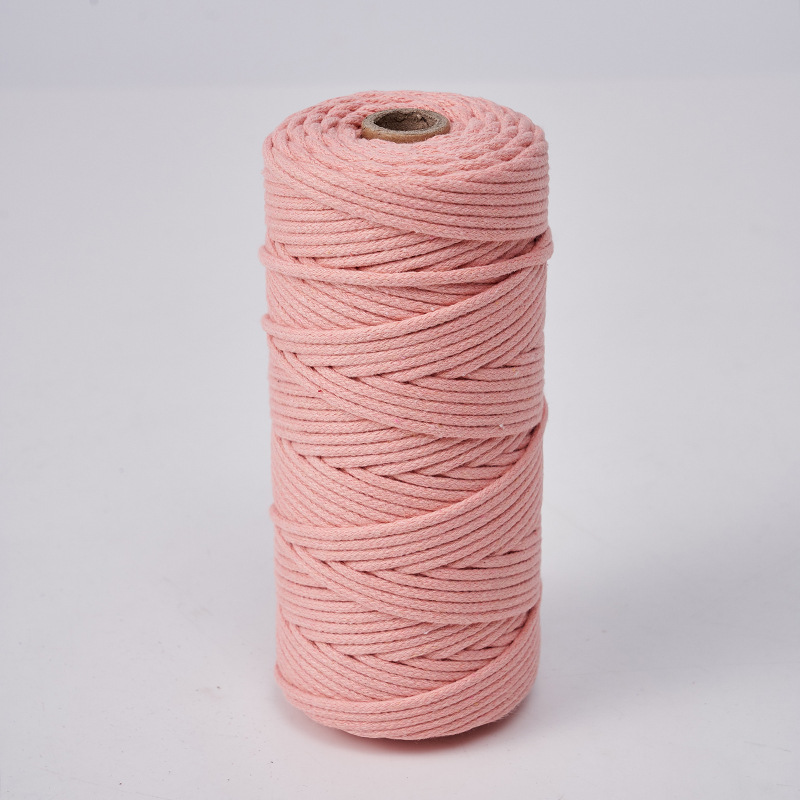 Cuerda de algodón con núcleo de 3mm, ropa de bricolaje, decoración de textiles para el hogar, cordón de algodón, cuerda tejida, tapicería de color, cuerda de algodón con corazón