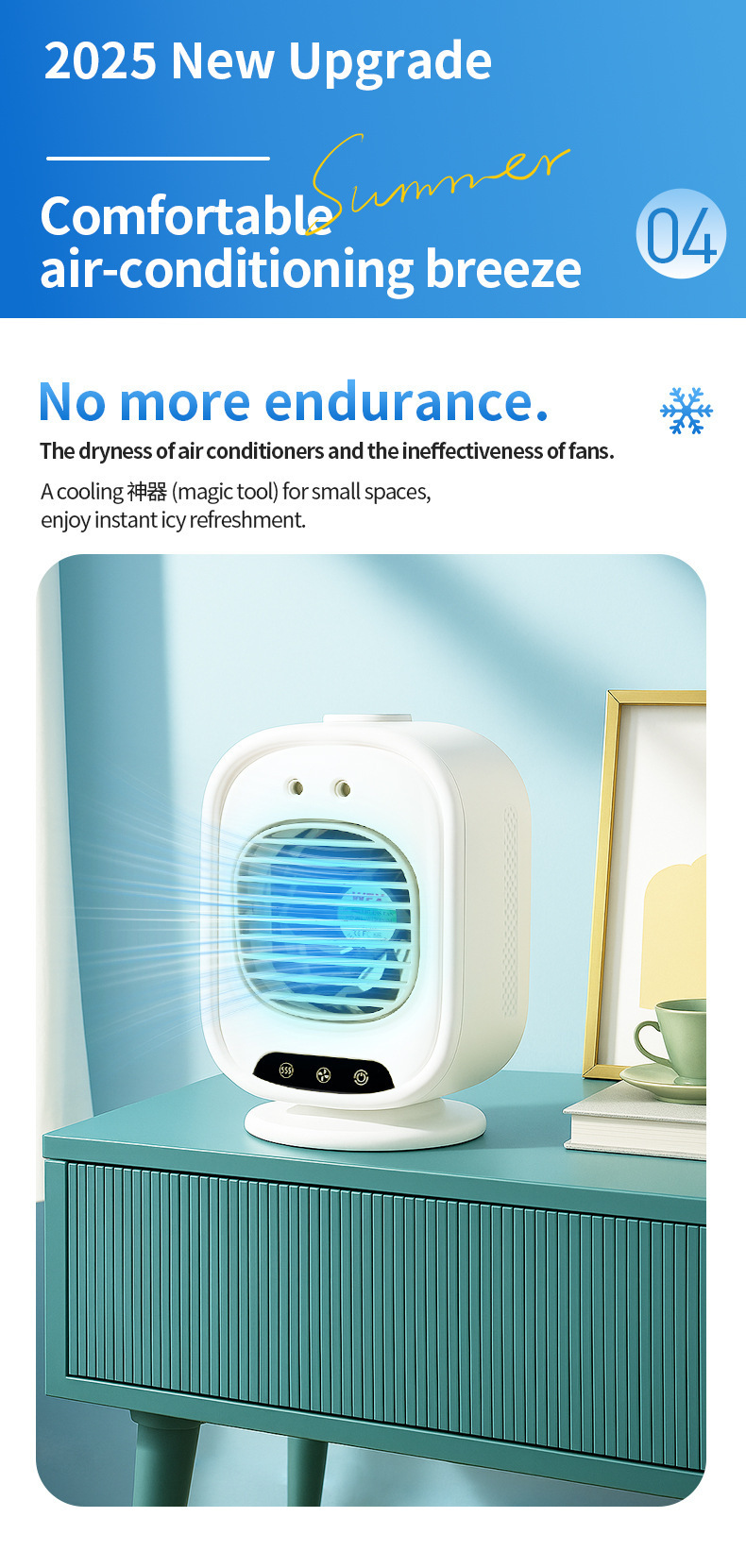 Portable Car Air Conditioner Spray Fan Usb Desktop Cooling Fan_voghion.com