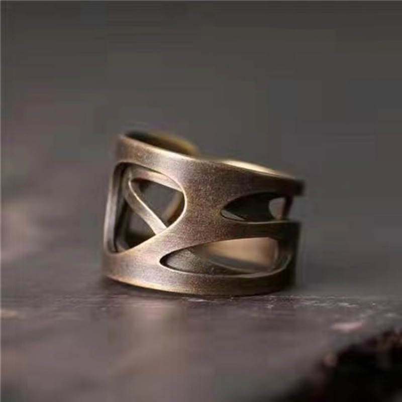 Herren Mode Ring Hohles Design Hochwertig Luxus Kupfer_voghion.com